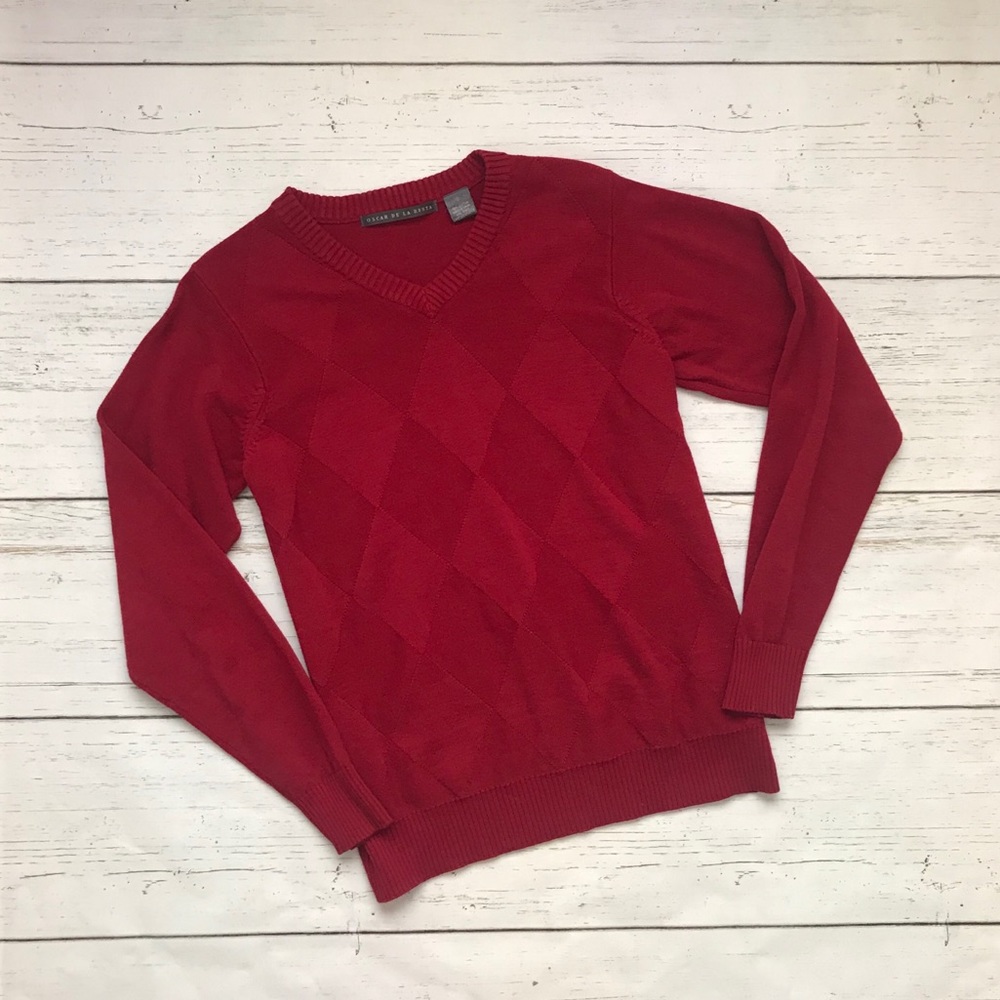 Oscar De La Renta Argyle Sweater